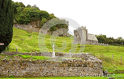 Anchorite cell in ancient Ireland Stock Photo